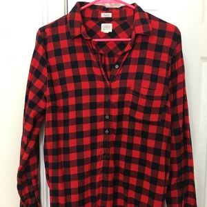 JCrew buffalo plaid pop over